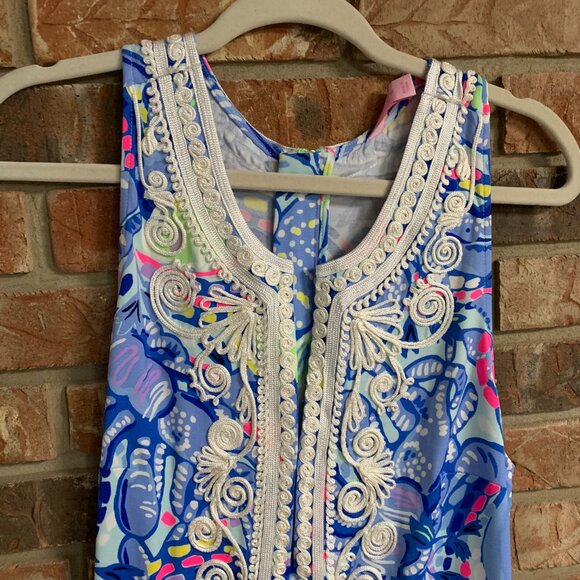NWT Lilly Pulitzer Carlotta Blue Peri Pinch Pinch 6 Women's Stretch Shift Dress - Picture 8 of 16